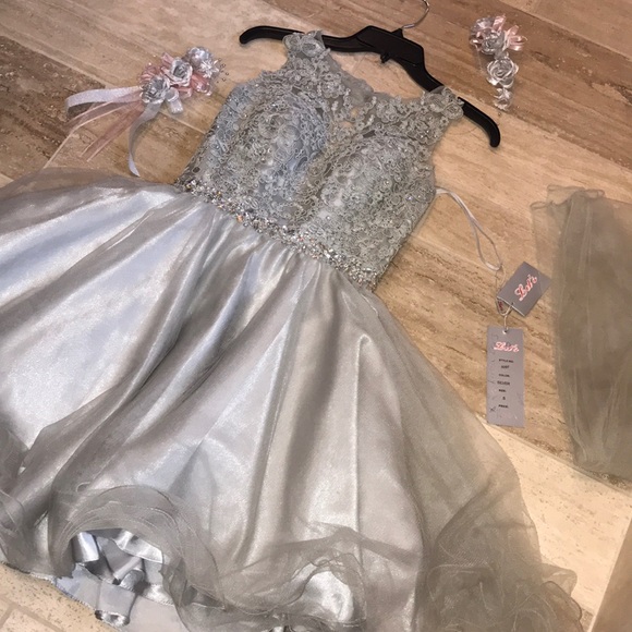 silver sweet 16 dresses